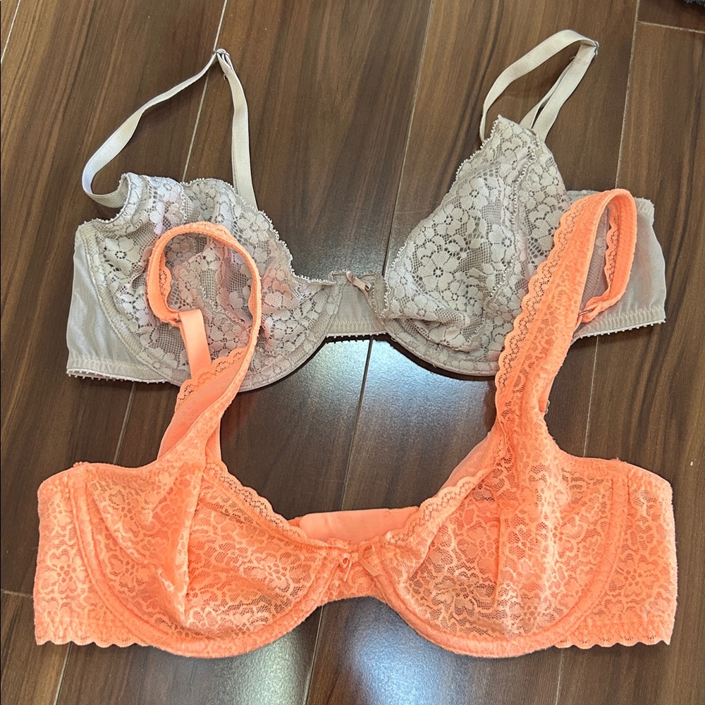 34D Aerie unlined lace bra set